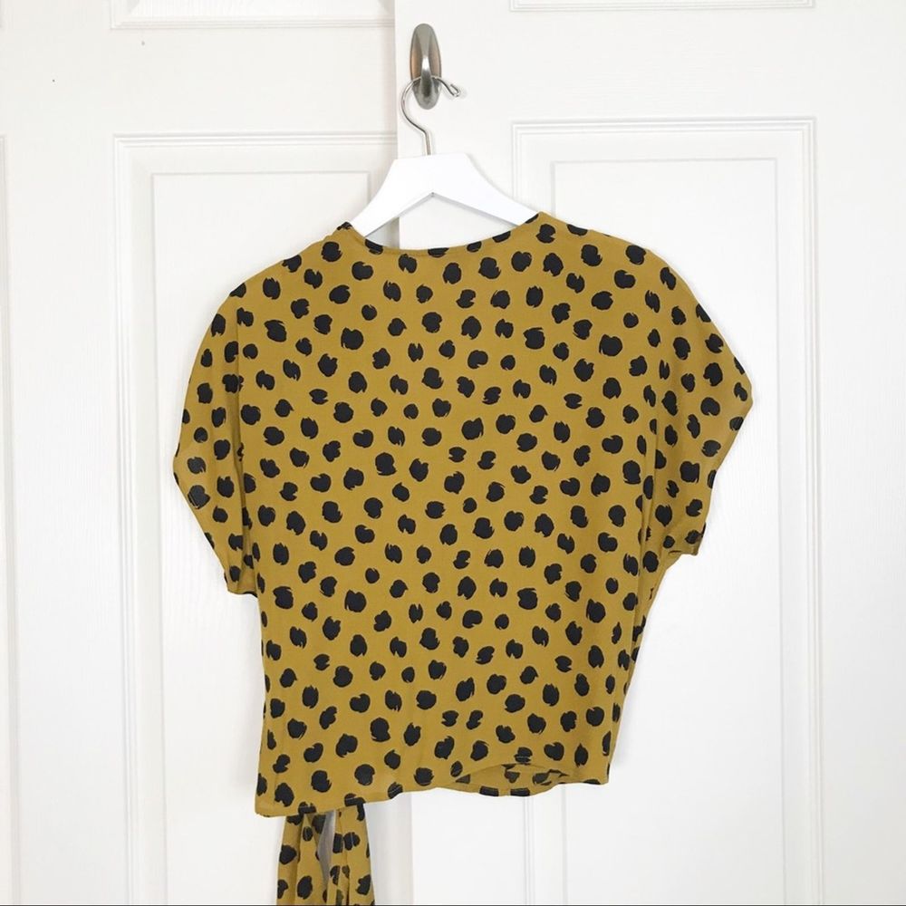 Madewell Spotted Dot Wrap Tie Top NWT - Picture 5 of 6